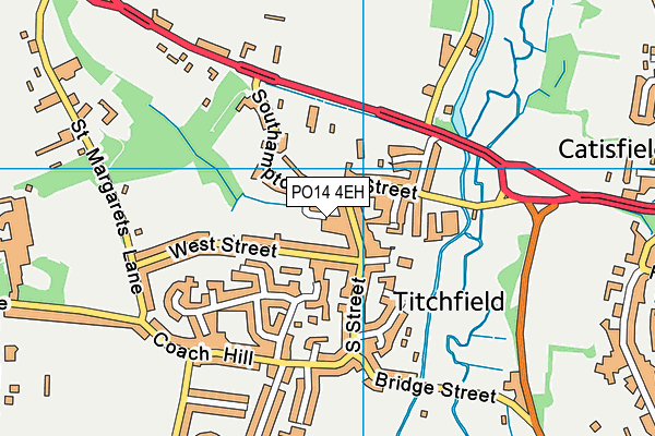 PO14 4EH map - OS VectorMap District (Ordnance Survey)