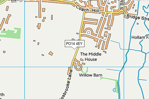 PO14 4EY map - OS VectorMap District (Ordnance Survey)