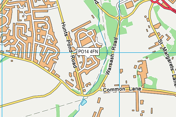 PO14 4FN map - OS VectorMap District (Ordnance Survey)