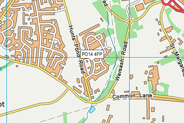 PO14 4FP map - OS VectorMap District (Ordnance Survey)