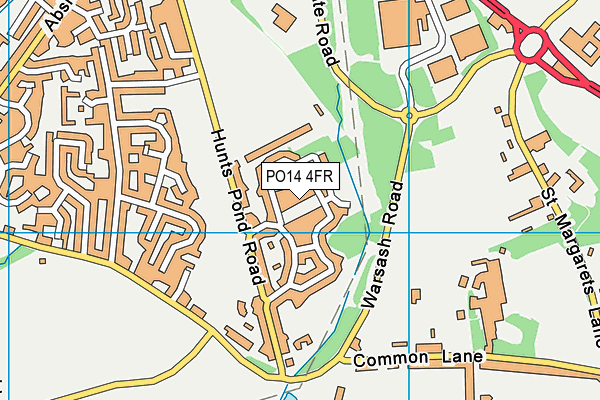 PO14 4FR map - OS VectorMap District (Ordnance Survey)