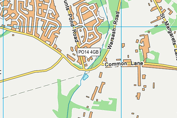 PO14 4GB map - OS VectorMap District (Ordnance Survey)