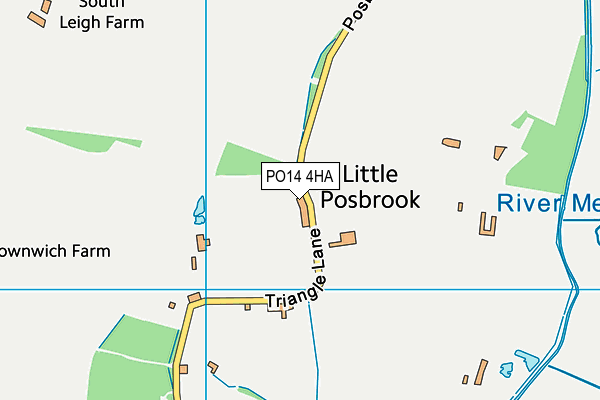 PO14 4HA map - OS VectorMap District (Ordnance Survey)