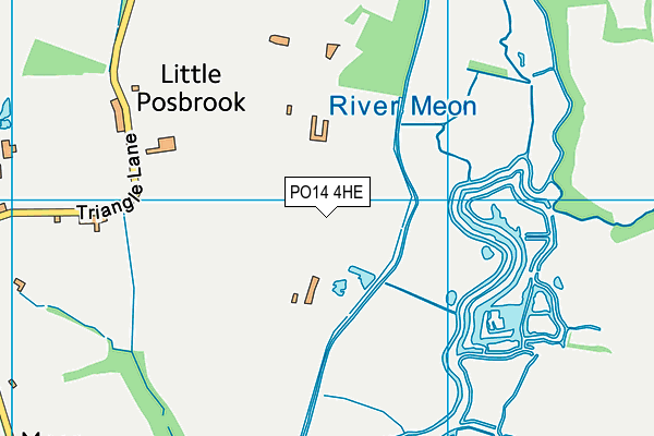 PO14 4HE map - OS VectorMap District (Ordnance Survey)