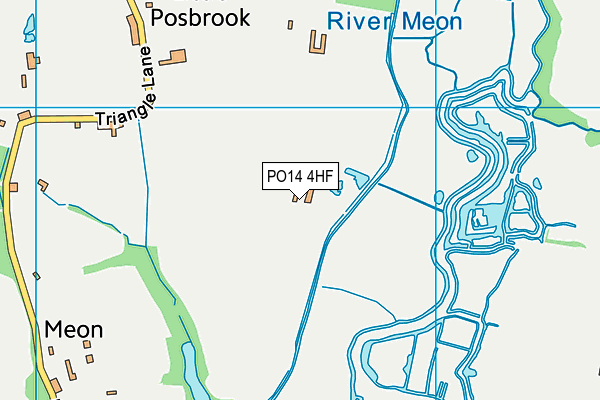 PO14 4HF map - OS VectorMap District (Ordnance Survey)