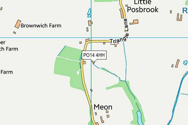 PO14 4HH map - OS VectorMap District (Ordnance Survey)