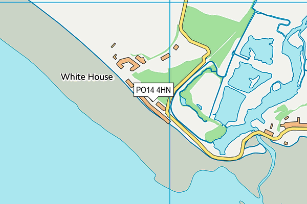 PO14 4HN map - OS VectorMap District (Ordnance Survey)