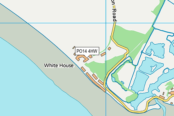 PO14 4HW map - OS VectorMap District (Ordnance Survey)