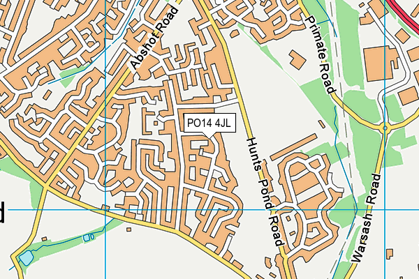 PO14 4JL map - OS VectorMap District (Ordnance Survey)