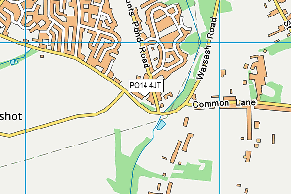 PO14 4JT map - OS VectorMap District (Ordnance Survey)