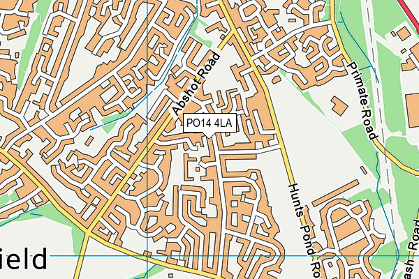 PO14 4LA map - OS VectorMap District (Ordnance Survey)