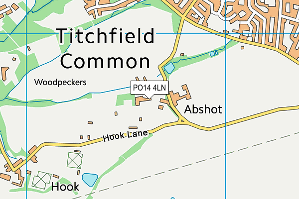 Abshot Country Club map (PO14 4LN) - OS VectorMap District (Ordnance Survey)