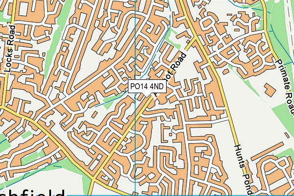 PO14 4ND map - OS VectorMap District (Ordnance Survey)