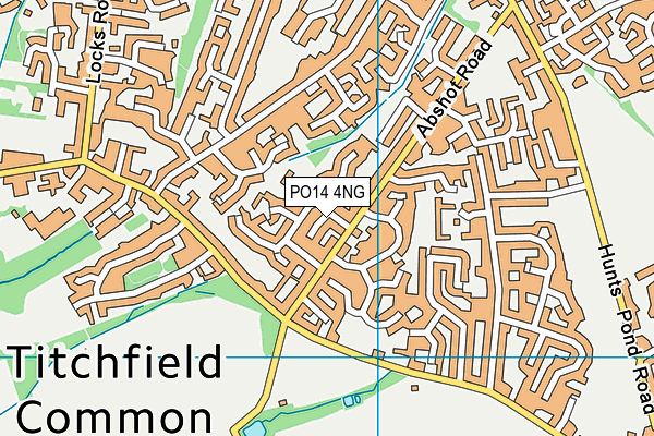 PO14 4NG map - OS VectorMap District (Ordnance Survey)