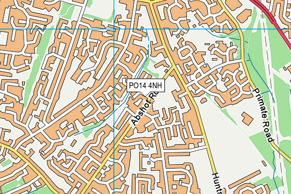 PO14 4NH map - OS VectorMap District (Ordnance Survey)