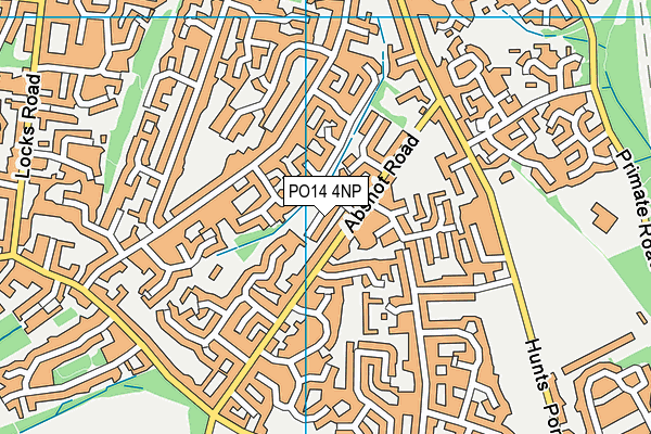 PO14 4NP map - OS VectorMap District (Ordnance Survey)