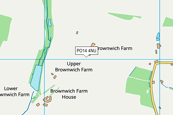 PO14 4NU map - OS VectorMap District (Ordnance Survey)