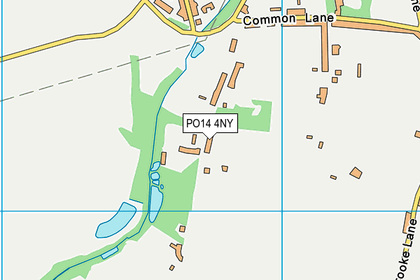 PO14 4NY map - OS VectorMap District (Ordnance Survey)