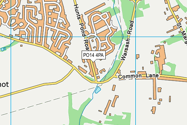 PO14 4PA map - OS VectorMap District (Ordnance Survey)