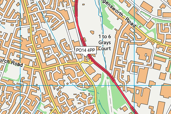 The Gym Group (Fareham Locks Heath) map (PO14 4PP) - OS VectorMap District (Ordnance Survey)