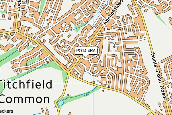 PO14 4RA map - OS VectorMap District (Ordnance Survey)