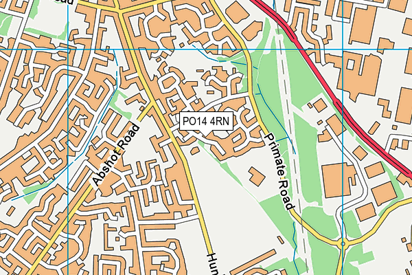 PO14 4RN map - OS VectorMap District (Ordnance Survey)