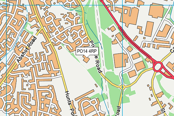 PO14 4RP map - OS VectorMap District (Ordnance Survey)