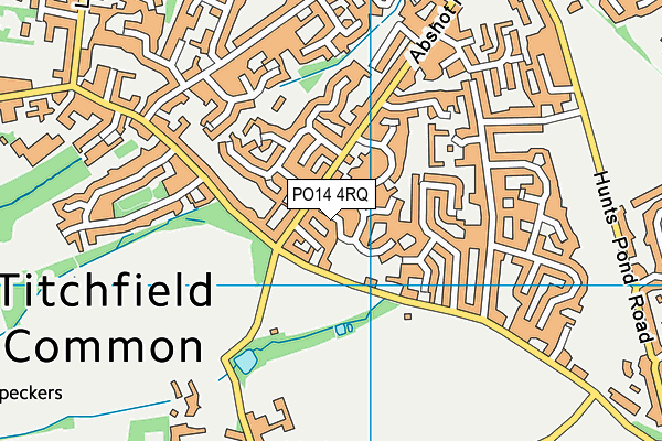 PO14 4RQ map - OS VectorMap District (Ordnance Survey)