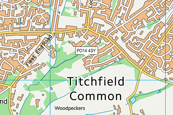 PO14 4SY map - OS VectorMap District (Ordnance Survey)