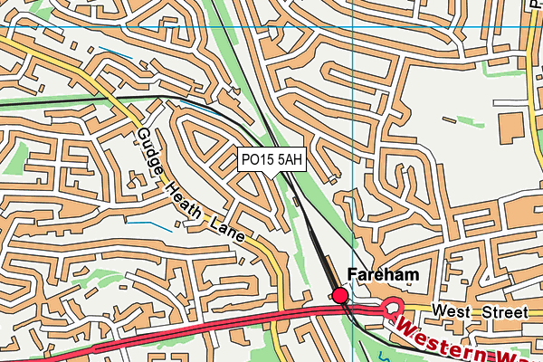 PO15 5AH map - OS VectorMap District (Ordnance Survey)