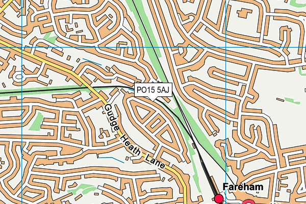 PO15 5AJ map - OS VectorMap District (Ordnance Survey)