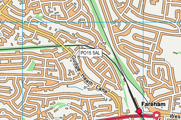 PO15 5AL map - OS VectorMap District (Ordnance Survey)