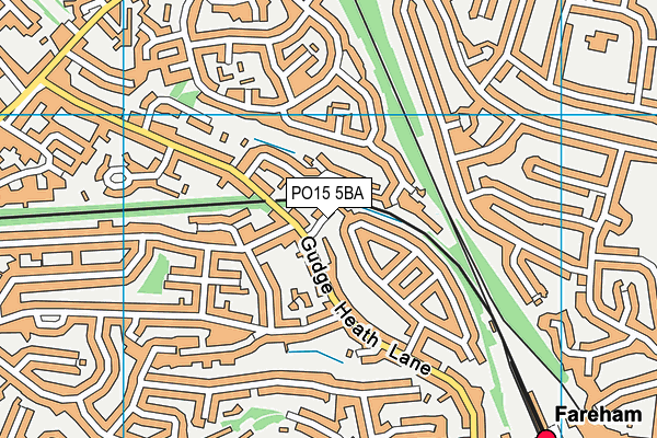 PO15 5BA map - OS VectorMap District (Ordnance Survey)