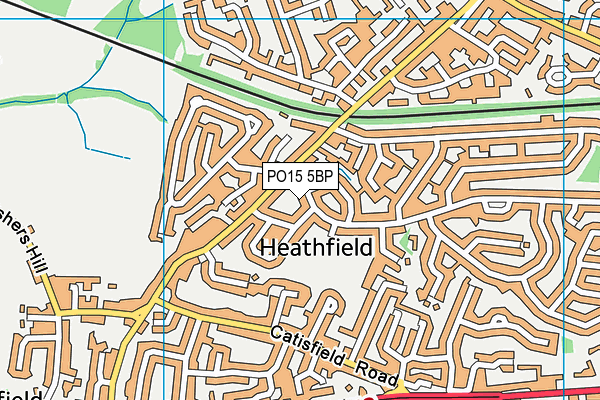 PO15 5BP map - OS VectorMap District (Ordnance Survey)