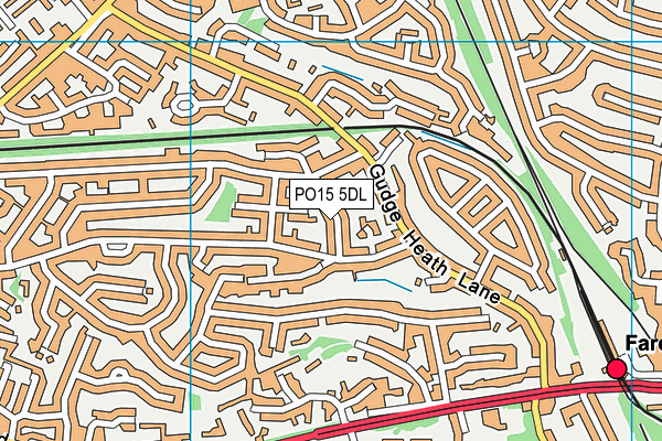 PO15 5DL map - OS VectorMap District (Ordnance Survey)