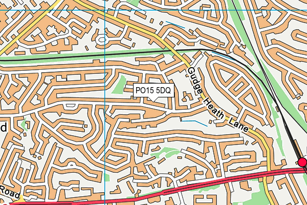 PO15 5DQ map - OS VectorMap District (Ordnance Survey)