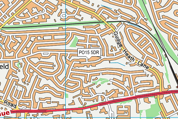 PO15 5DR map - OS VectorMap District (Ordnance Survey)