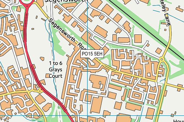 PO15 5EH map - OS VectorMap District (Ordnance Survey)