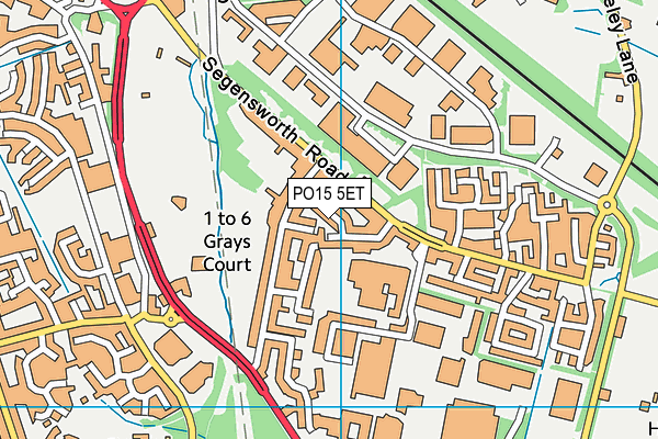 PO15 5ET map - OS VectorMap District (Ordnance Survey)