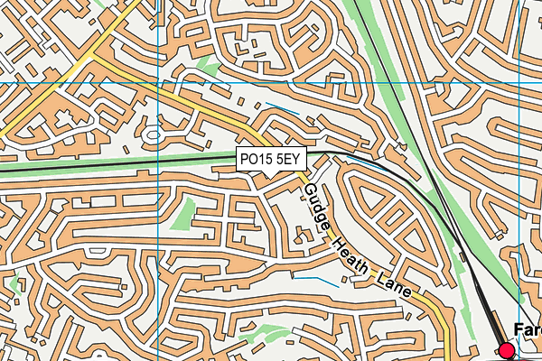 PO15 5EY map - OS VectorMap District (Ordnance Survey)