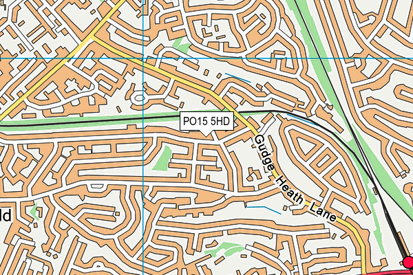 PO15 5HD map - OS VectorMap District (Ordnance Survey)