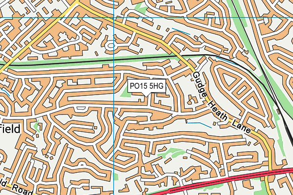 PO15 5HG map - OS VectorMap District (Ordnance Survey)