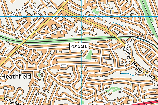 PO15 5HJ map - OS VectorMap District (Ordnance Survey)