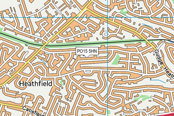 PO15 5HN map - OS VectorMap District (Ordnance Survey)