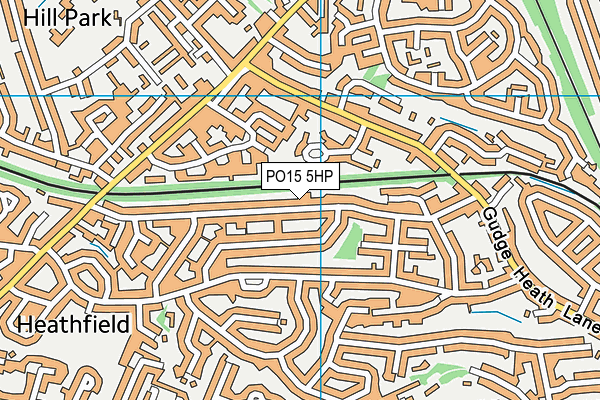 PO15 5HP map - OS VectorMap District (Ordnance Survey)