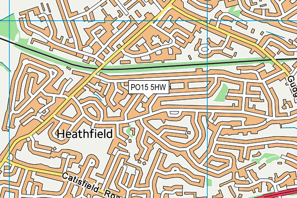 PO15 5HW map - OS VectorMap District (Ordnance Survey)