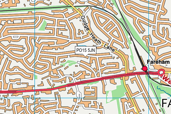 PO15 5JN map - OS VectorMap District (Ordnance Survey)