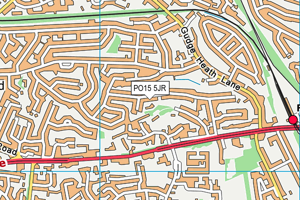 PO15 5JR map - OS VectorMap District (Ordnance Survey)