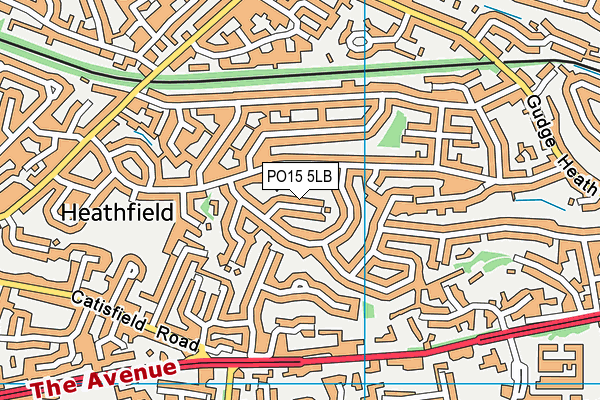 PO15 5LB map - OS VectorMap District (Ordnance Survey)