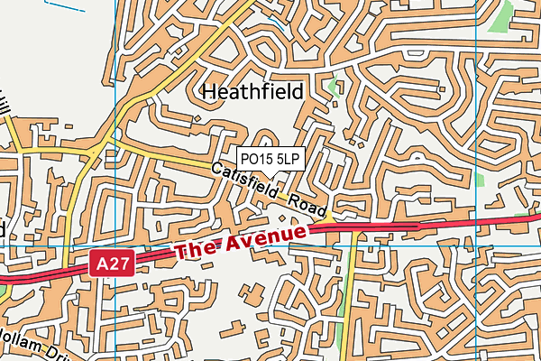 PO15 5LP map - OS VectorMap District (Ordnance Survey)